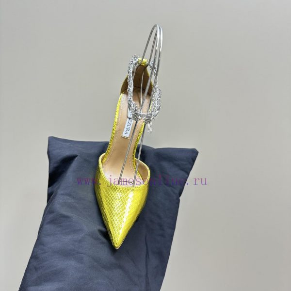 The mostAQUAZURA Big Pineapple Water Diamond Decorative High Heels2023 Spring/Summer Water Dx8w2uinm - Image 9