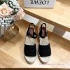 Brand LoeweLOEWE (Roewe) Slope heeled Fisherman's Shoes for Women, Canvas and Cow LeatherAnauwh7b99a