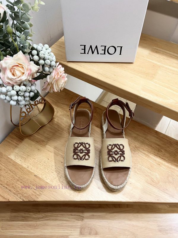 Brand LoeweLOEWE thick soled sandals, fishing shoes, women's canvas and cowhide leatherAnagrn5b6sgcv