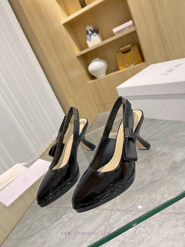 Brand DiorDior 2024 Spring/Summer Fashion High End Collection New Sweet-D Bow Pointed High ah6fda8p