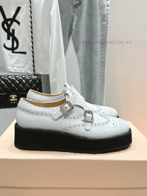 ?????? Miu Miu's new thick soled Block leather shoesSelected imported polished cowhide matertpeo3dem - Image 3