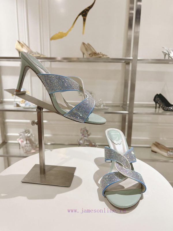 Top tierR ᴇɴᴇ C ᴀᴏᴠɪʟᴀ | 2024s ? RC MAELA series, cross gradient crystal slim heel open toe 7q7qzcmv - Image 6