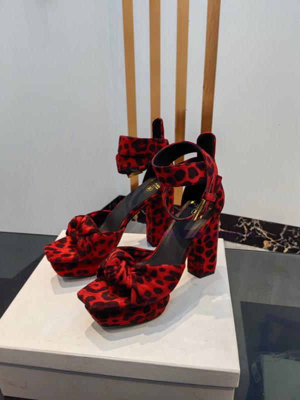 Out, Balmain 2024 Spring/Summer Fashion Show Original High Heel SandalsBrand Balmain ???????fenc637z - Image 4