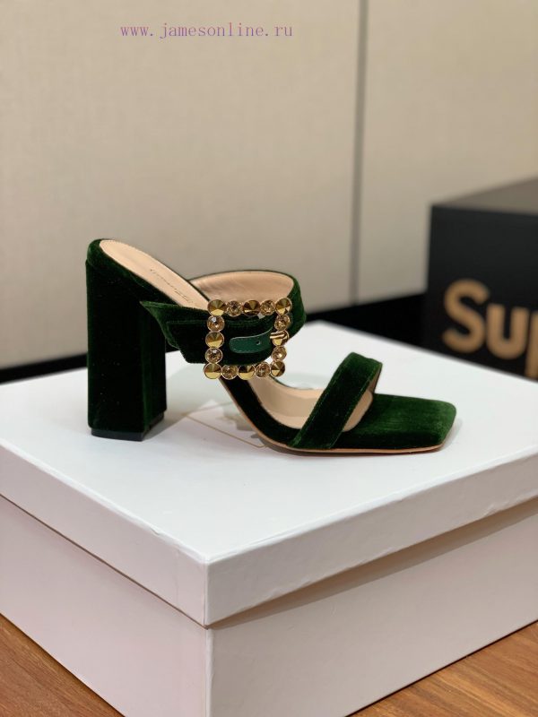 Gianvit Ross diamond buckle thick heel sandals are simple yet have other designs that perfecld5rtn28 - Image 4