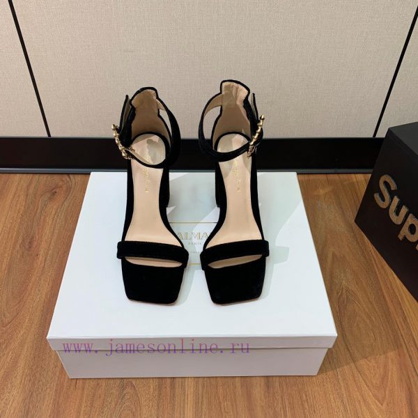 Gianvit Ross diamond buckle thick heel sandals are simple yet have other designs that perfectib4h0en - Image 9