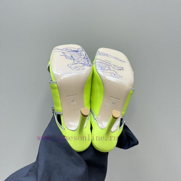 BURBERRY | SS24 Women's New SandalsShoe upper sandals, made of glossy leather fabric and feasq4mmg4h - Image 10