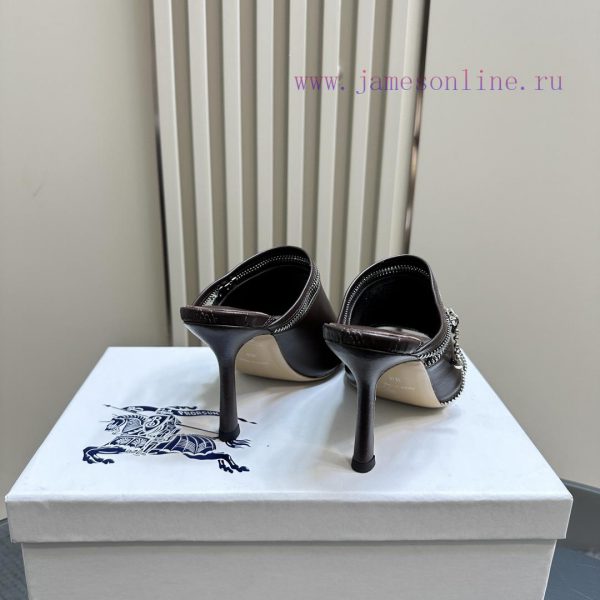 BURBERRY | SS24 Women's New SandalsShoe upper sandals, made of glossy leather fabric and fean1u9qk9h - Image 6