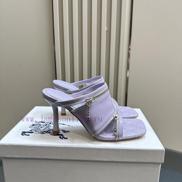 BURBERRY | SS24 Women's New SandalsShoe upper sandals, made of glossy leather fabric and fealt6br55u - Image 5