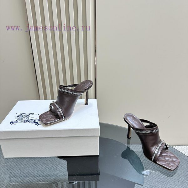 BURBERRY | SS24 Women's New SandalsShoe upper sandals, made of glossy leather fabric and fean1u9qk9h - Image 7