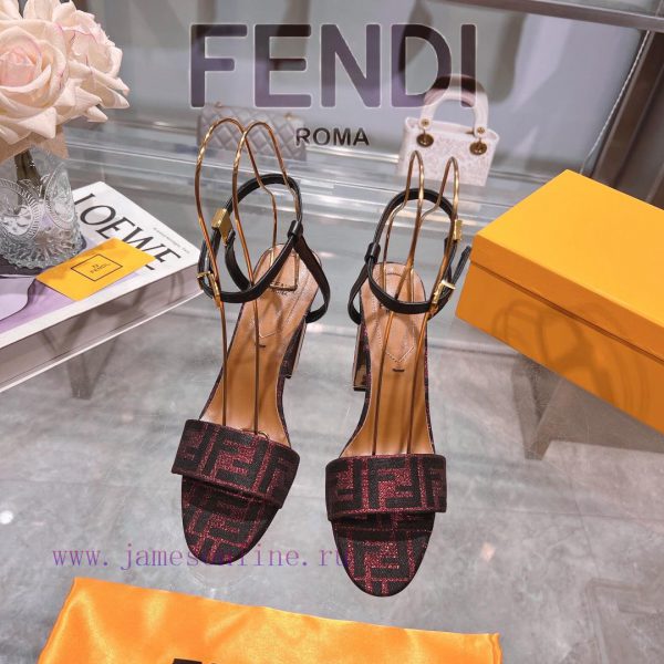 ② ⓪②④ ????? | Fen... di Delfina strap metal heel high heels sandals〰 〰    〰 〰 Genuine leathepan34iaz
