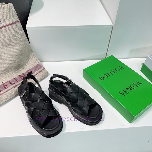 Bottega Veneta 24 Spring/Summer BV Knitted Upper Roman Sandals BV Popular Knitted Explosive lg1ziubl