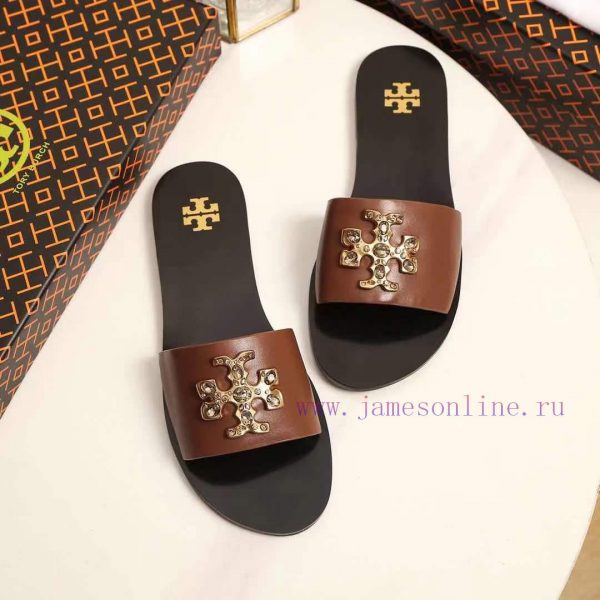 19818-2 Toribechi Flat Dragged Sandals, made of cowhide fabric, available in black, burgundy761l0wha - Image 6