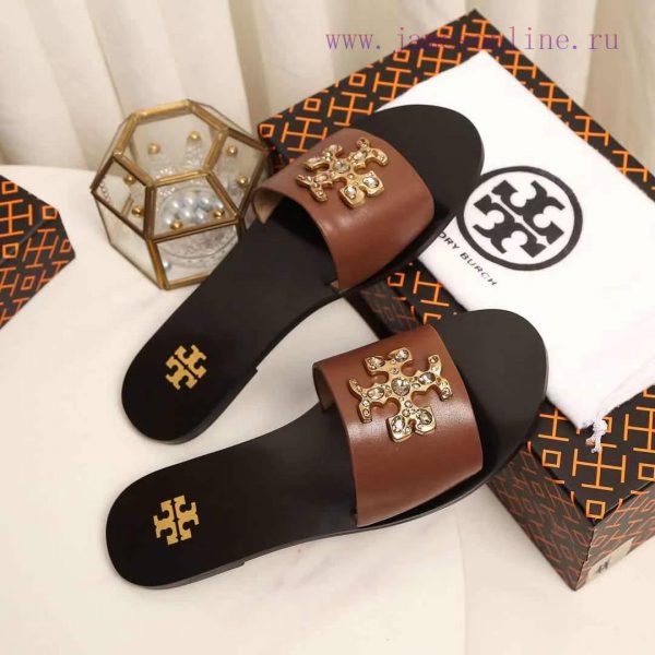 19818-2 Toribechi Flat Dragged Sandals, made of cowhide fabric, available in black, burgundy761l0wha - Image 7