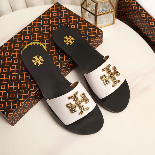 19818-2 Toribechi Flat Dragged Sandals, made of cowhide fabric, available in black, burgundy6spxqhqr - Image 6