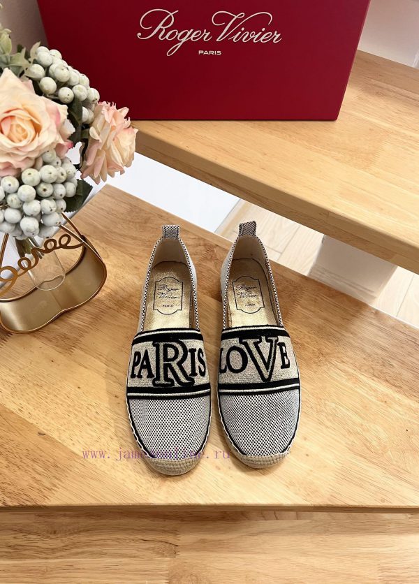 RV 24ss Early Spring New Product LOVES Paris Alphabet Embroidered Fisherman's ShoesHigh densu6rtmu0l