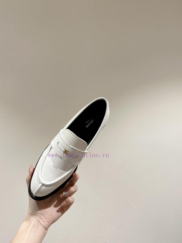 ️ CELINE Sillin Lefu shoes Caesar door buckle series casual small leather shoes are super suyn79oob4 - Image 6