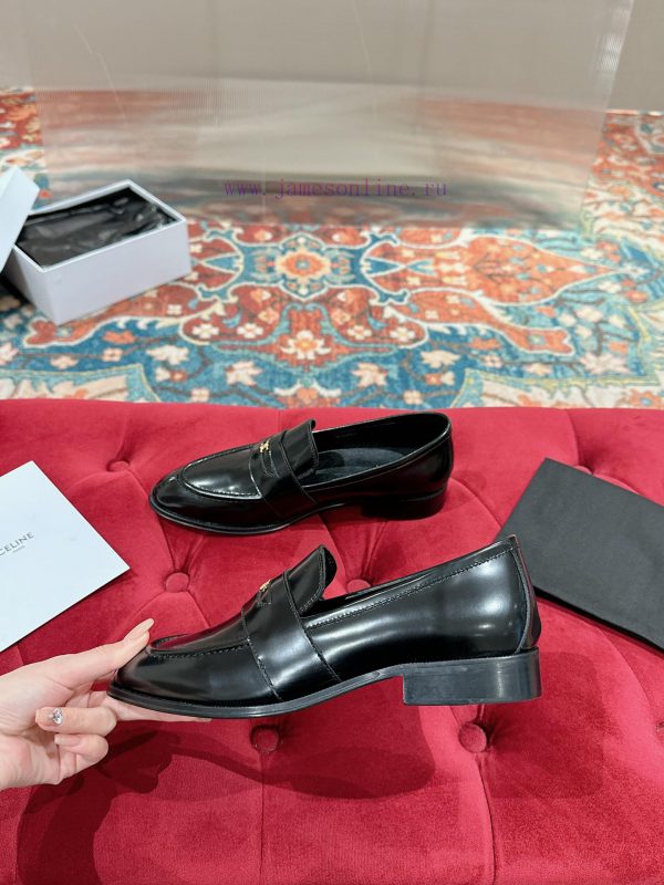 ️ CELINE Sillin Lefu shoes Caesar door buckle series casual small leather shoes are super sugc2c6ahm - Image 4