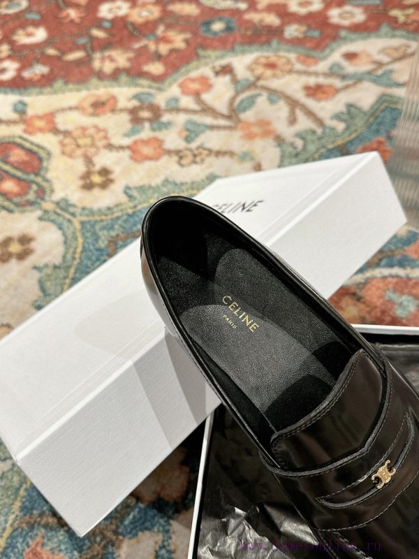 ️ CELINE Sillin Lefu shoes Caesar door buckle series casual small leather shoes are super sugc2c6ahm - Image 7