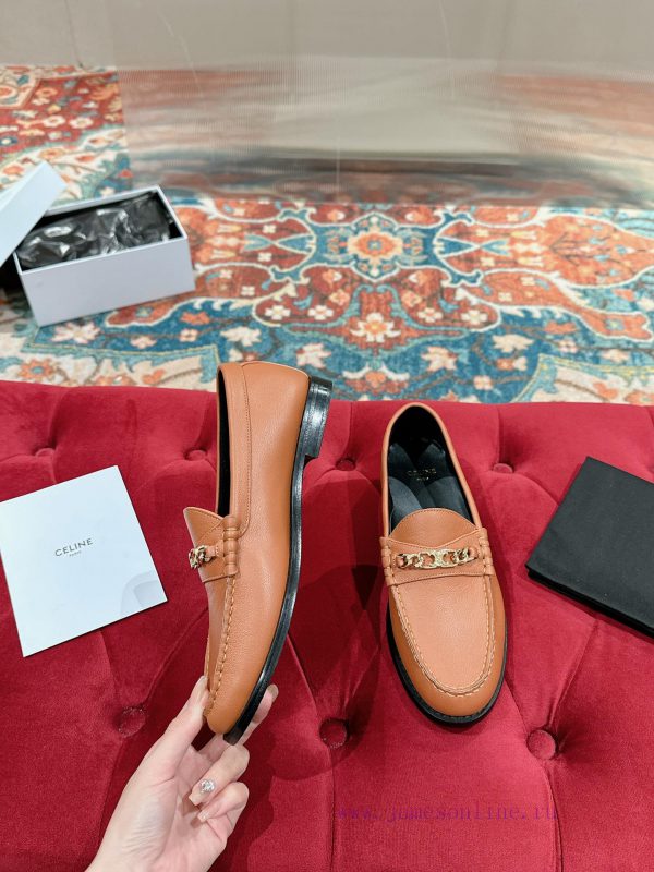 ️ CELINE Sillin Lefu shoes Caesar door buckle series casual small leather shoes are super sujsqtgz4p - Image 4