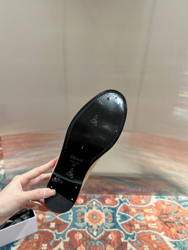️ CELINE Sillin Lefu shoes Caesar door buckle series casual small leather shoes are super sux1qbiwii - Image 9