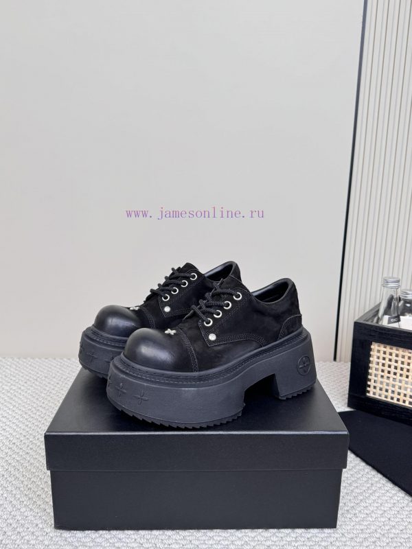 SMFK China-Chic Tide's latest popular cross flower big head thick soled derby shoesVersatile3o1c64r3 - Image 4