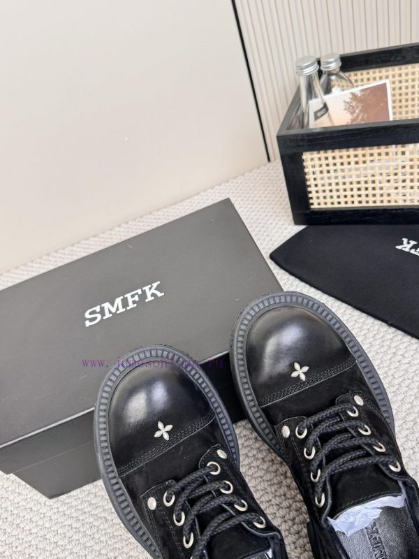 SMFK China-Chic Tide's latest popular cross flower big head thick soled derby shoesVersatile3o1c64r3 - Image 8