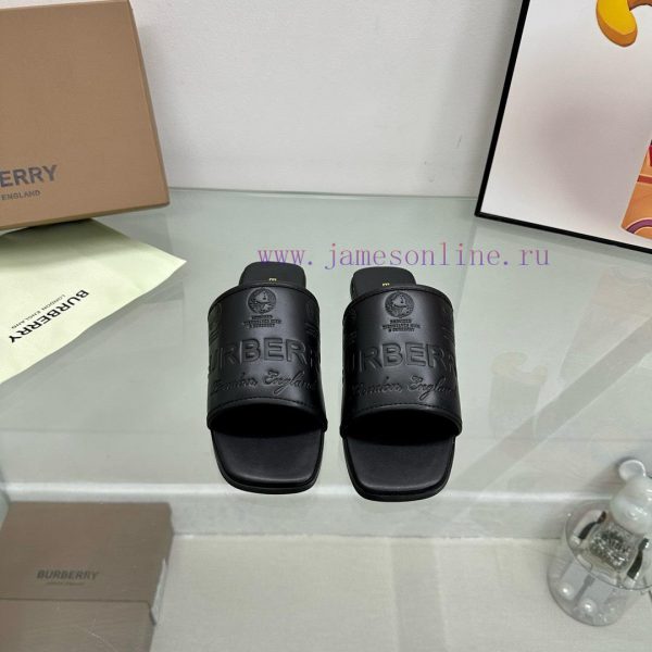 New product launched Burberry flat slippersChannel goods vulcanized one foot stepping Burbercnydq40w
