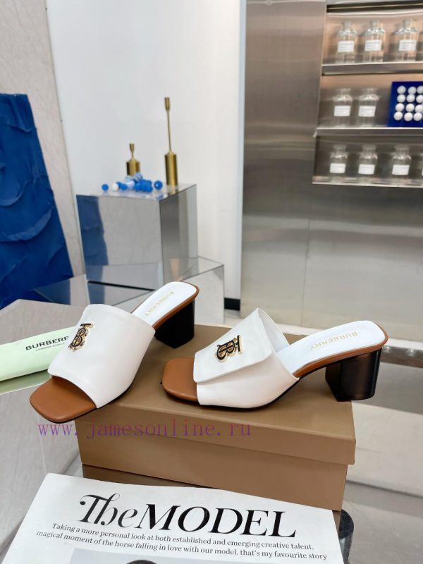 New Product Launch ️ Burberry Thick Heels and Flat Slippers Channel Goods Vulcanized One Stesiqg6q8z - Image 3