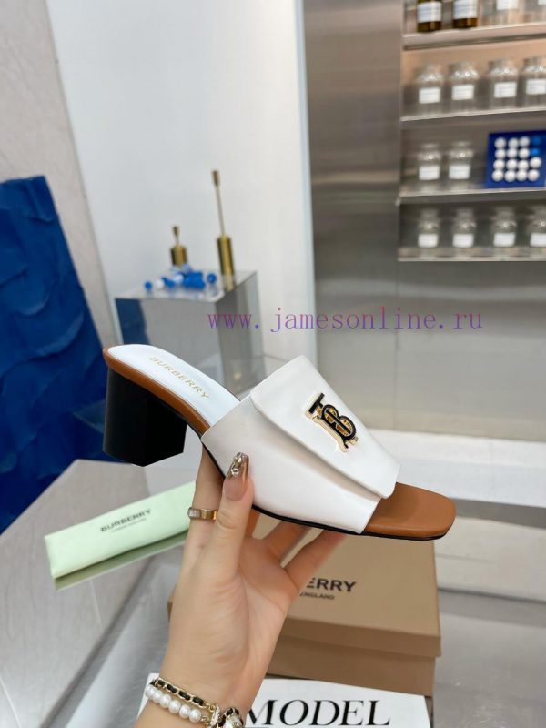 New Product Launch ️ Burberry Thick Heels and Flat Slippers Channel Goods Vulcanized One Stesiqg6q8z - Image 7