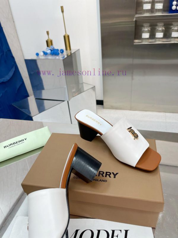 New Product Launch ️ Burberry Thick Heels and Flat Slippers Channel Goods Vulcanized One Stesiqg6q8z - Image 8