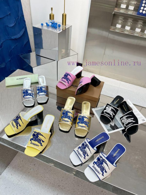 New Product Launch ️ Burberry Thick Heels and Flat Slippers Channel Goods Vulcanized One Stefl8lswpw - Image 9
