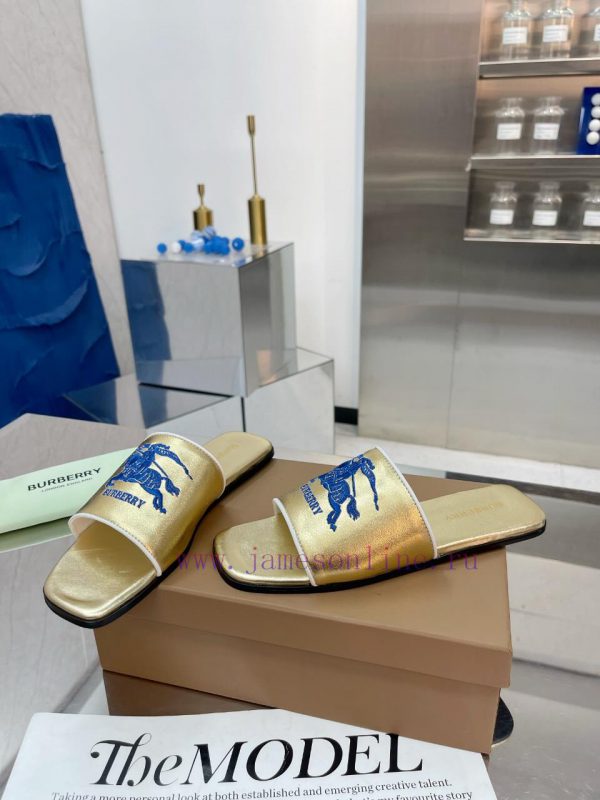 New Product Launch ️ Burberry Thick Heels and Flat Slippers Channel Goods Vulcanized One Steoyscohcj