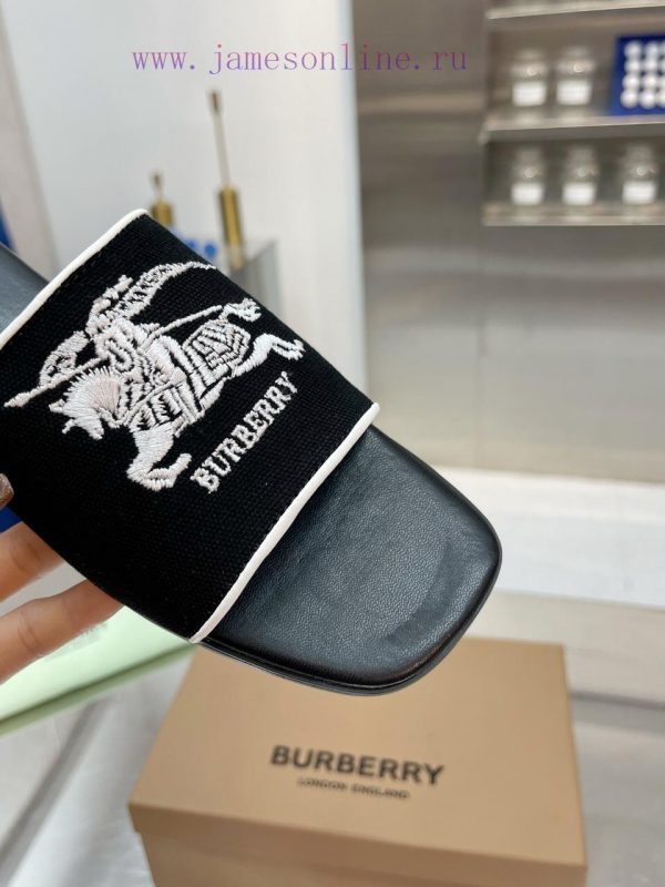 New Product Launch ️ Burberry Thick Heels and Flat Slippers Channel Goods Vulcanized One Stea1i6kmfa - Image 7