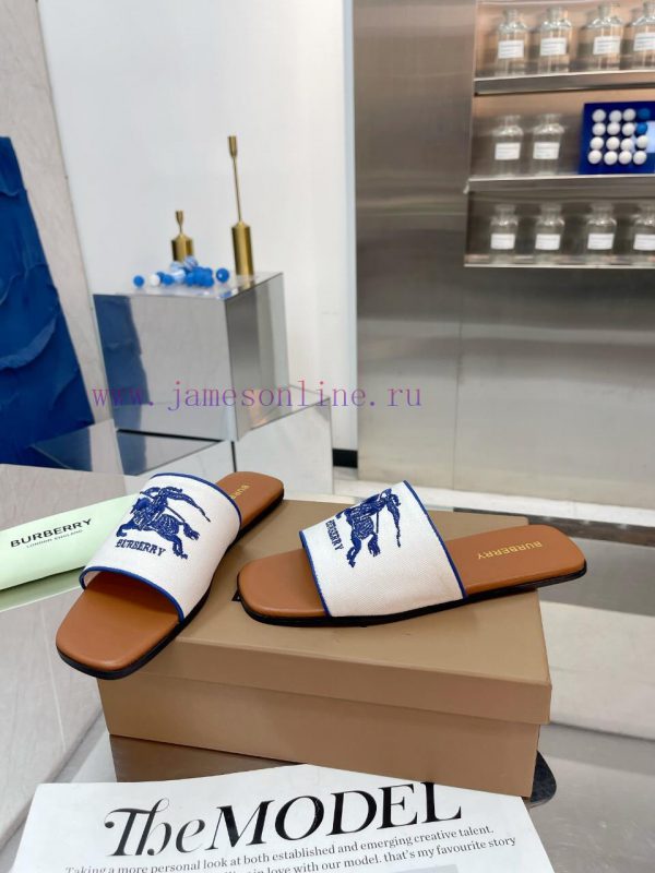 New Product Launch ️ Burberry Thick Heels and Flat Slippers Channel Goods Vulcanized One Stequ61j7wn - Image 4