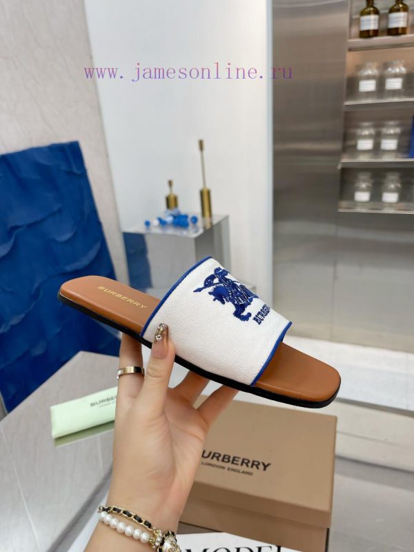 New Product Launch ️ Burberry Thick Heels and Flat Slippers Channel Goods Vulcanized One Stequ61j7wn - Image 5
