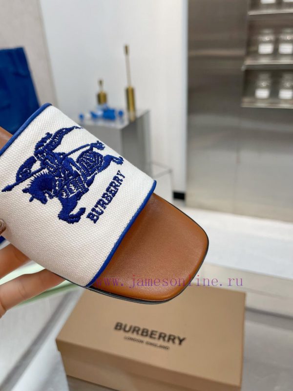 New Product Launch ️ Burberry Thick Heels and Flat Slippers Channel Goods Vulcanized One Stequ61j7wn - Image 6