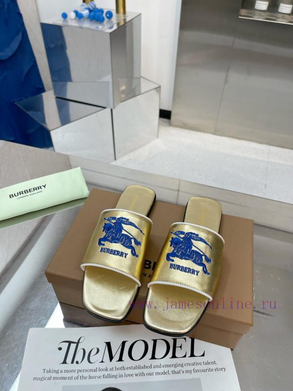 New Product Launch ️ Burberry Thick Heels and Flat Slippers Channel Goods Vulcanized One Steoyscohcj - Image 7
