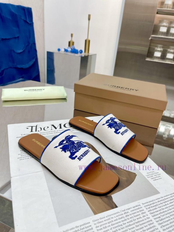 New Product Launch ️ Burberry Thick Heels and Flat Slippers Channel Goods Vulcanized One Stequ61j7wn - Image 7