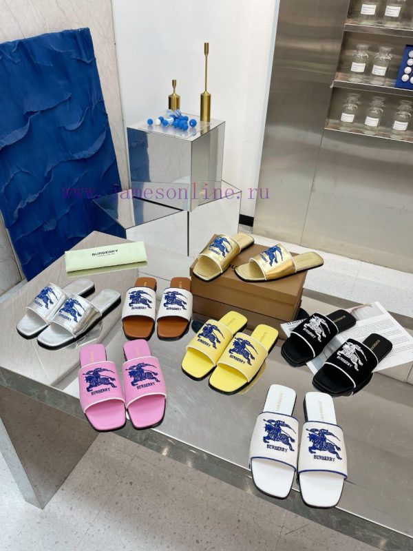 New Product Launch ️ Burberry Thick Heels and Flat Slippers Channel Goods Vulcanized One Stequ61j7wn - Image 8