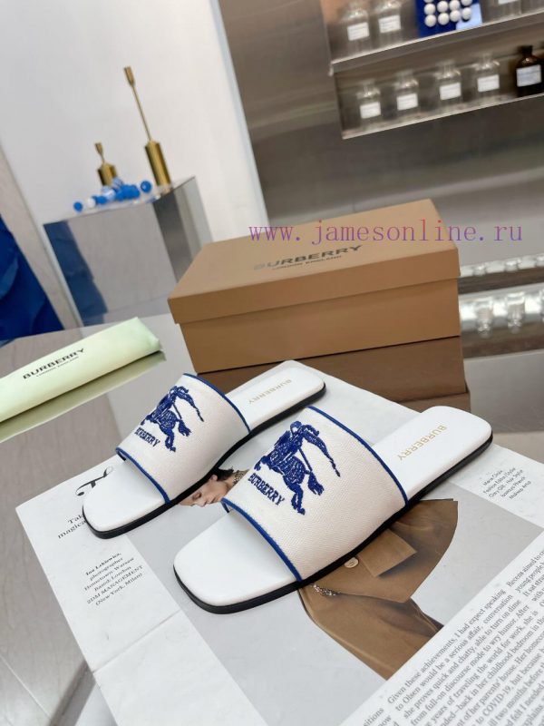 New Product Launch ️ Burberry Thick Heels and Flat Slippers Channel Goods Vulcanized One Stefxzfzk96 - Image 3