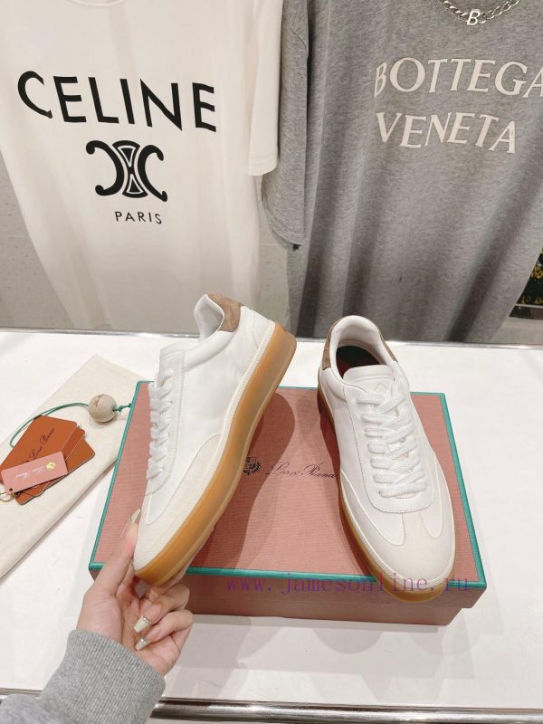 Couple style, new release Loro Pian * (same as official website) classic lace up casual shoejpis2po1 - Image 3