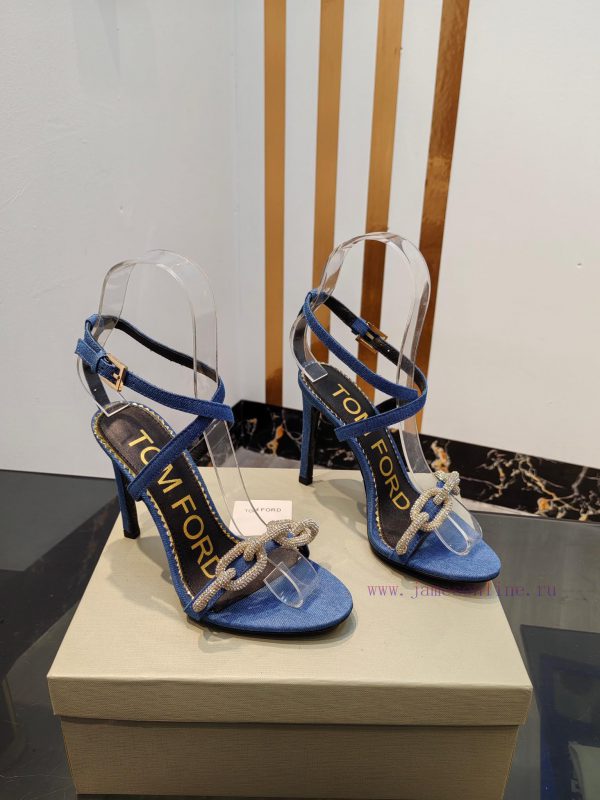 TOM FORD Top High Heel SandalsImported cowhide upperFoot pad sheepskinAAA grade original blariekitw4 - Image 3