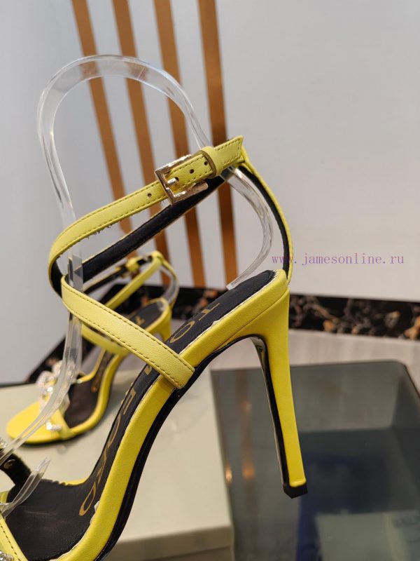 TOM FORD Top High Heel SandalsImported cowhide upperFoot pad sheepskinAAA grade original blafrmq5vd1 - Image 6