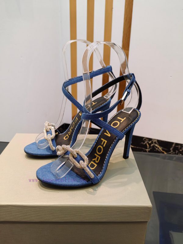 TOM FORD Top High Heel SandalsImported cowhide upperFoot pad sheepskinAAA grade original blariekitw4 - Image 4