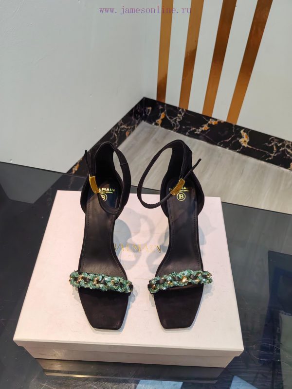 Out, Balmain 2024 Spring/Summer Fashion Show Original Metal Buckle High Heel SandalsBrand Ba5xpzxzvo