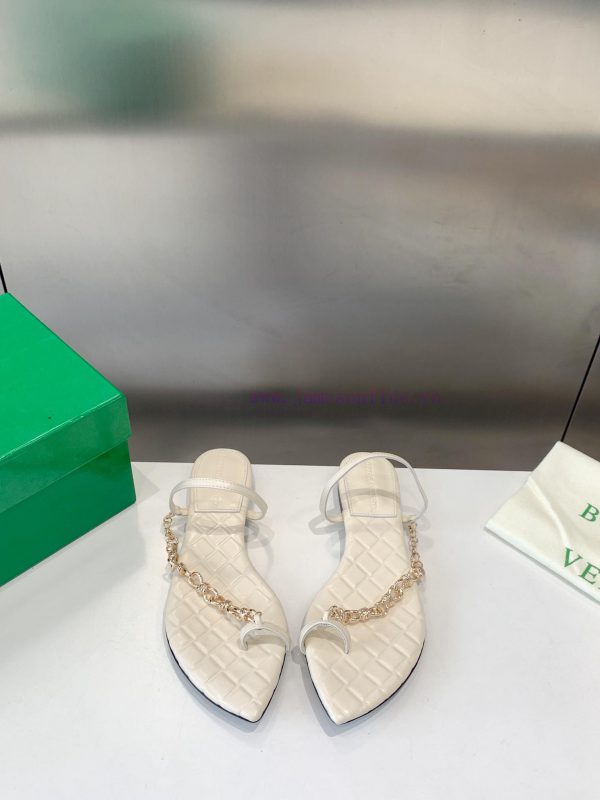 Bottego Veneta * bv square toe back empty high-heeled slippers, cool slippersImported waxed 5e09b3a1