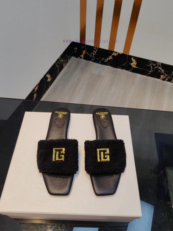 Out, Balmain 2024 Spring/Summer Fashion Flat SlippersBrand Balmain ??????? by French fashionvmwzzw5t