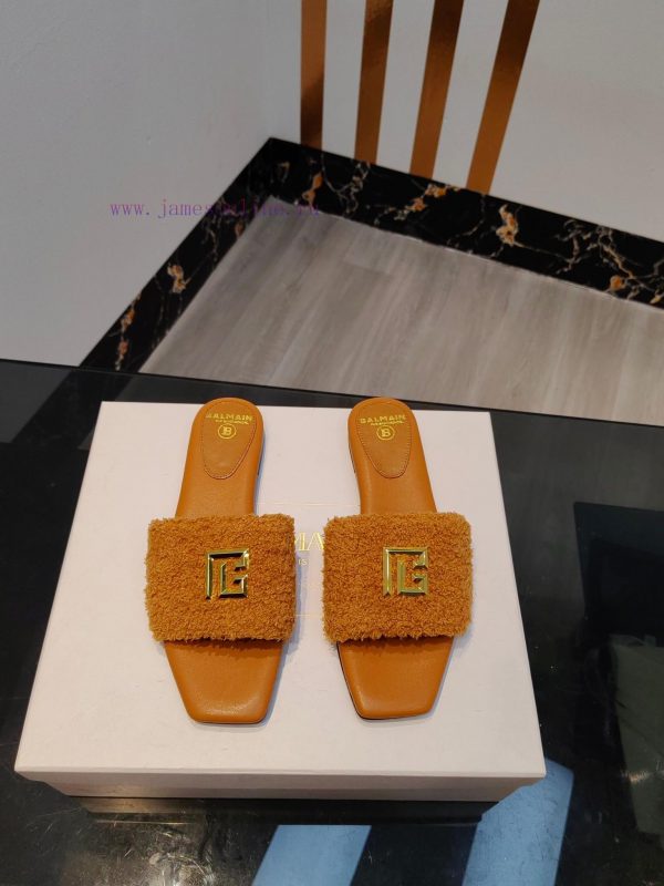Out, Balmain 2024 Spring/Summer Fashion Flat SlippersBrand Balmain ??????? by French fashion0uj1fxki