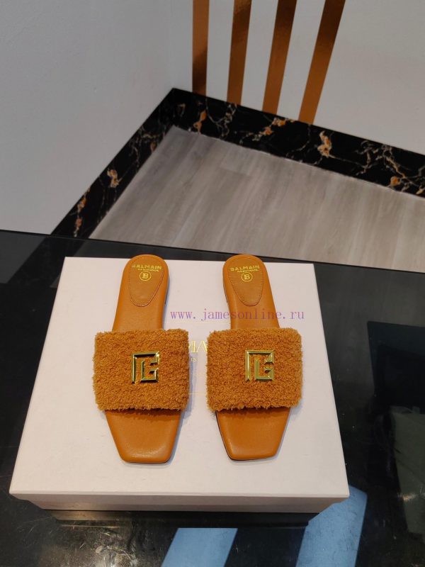 Out, Balmain 2024 Spring/Summer Fashion Flat SlippersBrand Balmain ??????? by French fashion0uj1fxki - Image 2