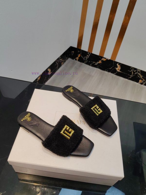Out, Balmain 2024 Spring/Summer Fashion Flat SlippersBrand Balmain ??????? by French fashionvmwzzw5t - Image 3